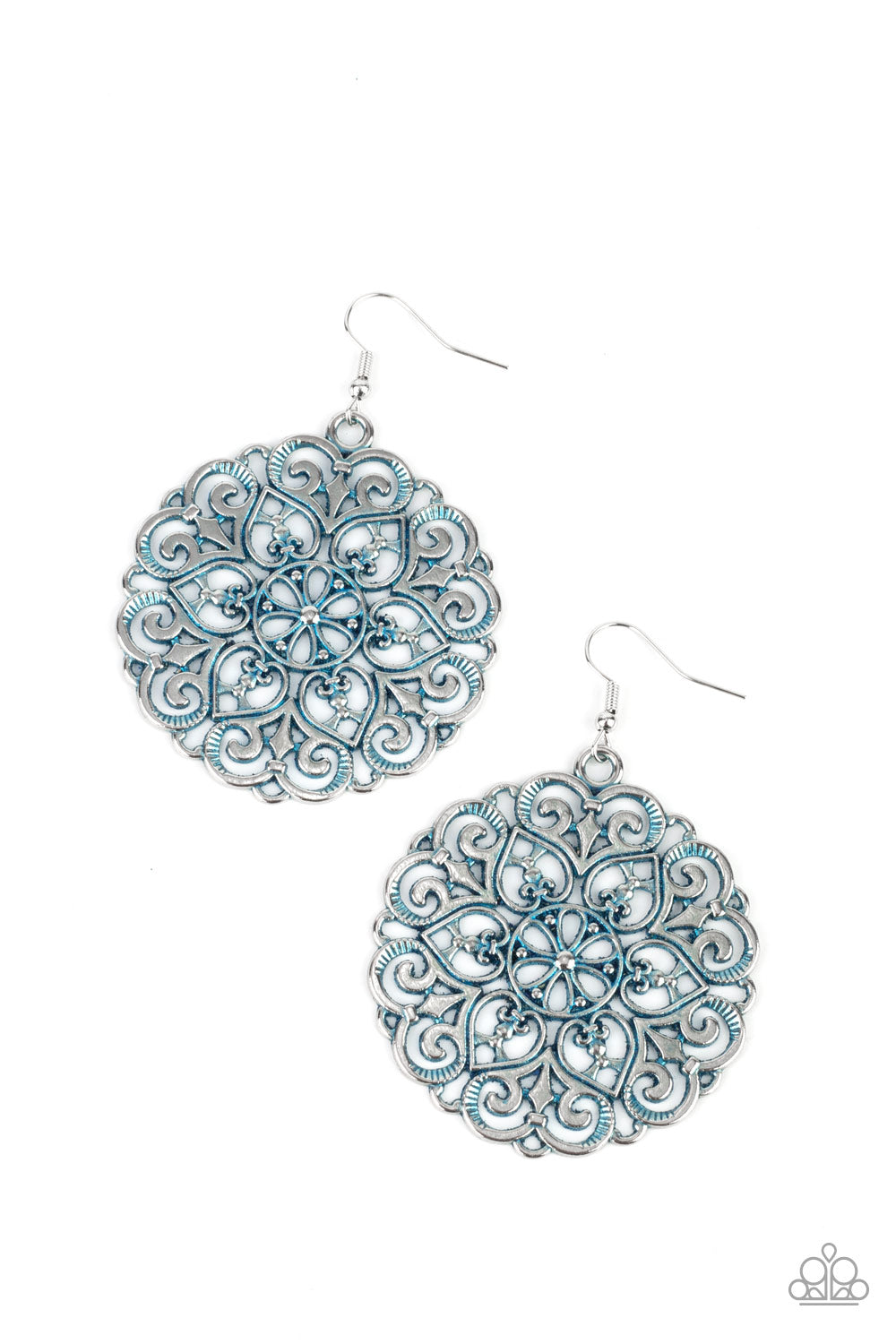 Paparazzi MANDALA Effect Blue Earrings. Subscribe & Save. #P5ST-BLXX-032XX. Fishhook earrings