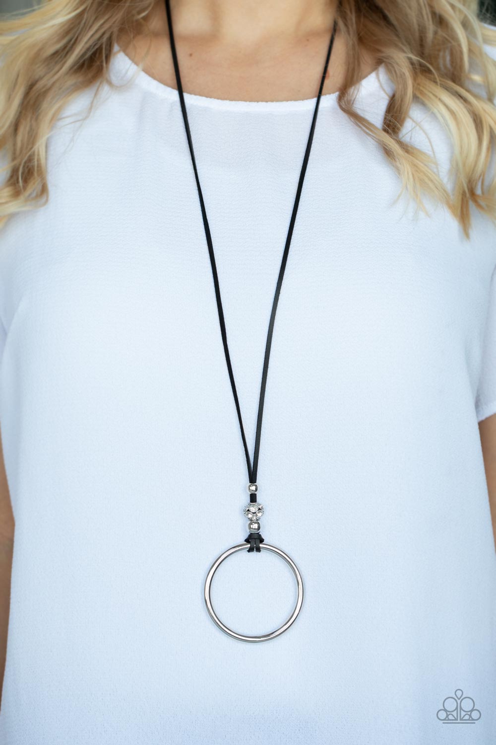BLING Into Focus - Black Necklace Paparazzi Accessories #P2SE-BKXX-301XX