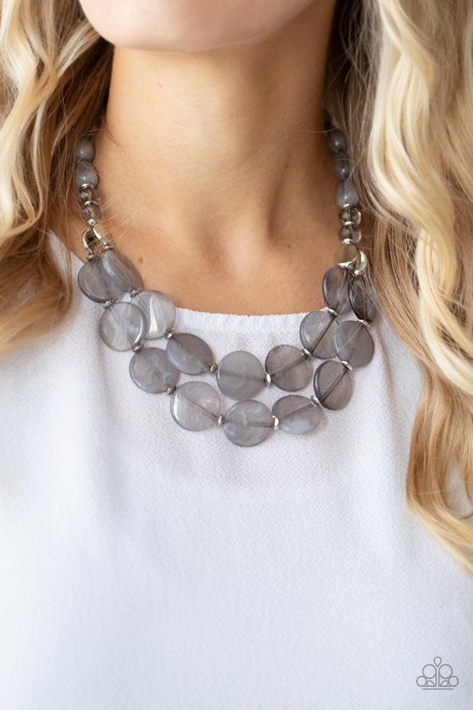 Beach Day Demure - Silver Necklace Paparazzi Accessories