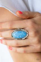 Load image into Gallery viewer, Peacefully Pioneer - Blue Ring Paparazzi Accessories
