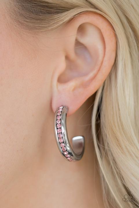 Paparazzi Earring ~ 5th Avenue Fashionista - Pink