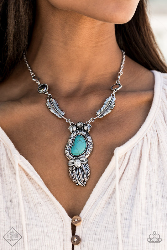 Ruler of The Roost - Blue - August 2020 Fashion Fix Necklace