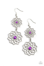 Load image into Gallery viewer, Paparazzi Posh Posy Purple Earring. $5 Jewelry. #P5WH-PRXX-244XX. Subscribe &amp; Save. Floral earring
