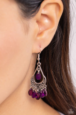 Beachside Ballroom Purple Earrings Paparazzi Accessories. Casual wear beach vibes, Free Shipping.