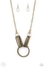 Load image into Gallery viewer, Paparazzi Necklace ~ Lip Sync Links - Brass Necklace August 2021 Fashion Fix
