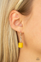 Load image into Gallery viewer, Tranquil Trendsetter - Yellow Necklace with earrings. Paparazzi $5 Jewelry. Get Free Shipping!
