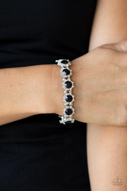 Paparazzi Prismatic Palace Black Bracelet Stretchy $5 Jewelry. Get Free Shipping. #P9RE-BKXX-333XX