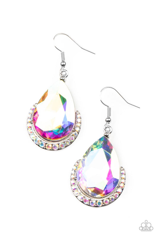 Mega Marvelous - Multi Iridescent Earrings Paparazzi Accessories. #P5RE-MTXX-105XX. Free Shipping!