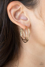 Load image into Gallery viewer, City Contour - Gold Earrings Paparazzi Accessories #P5HO-GDXX-227XX. Gold Hoop Earrings. 
