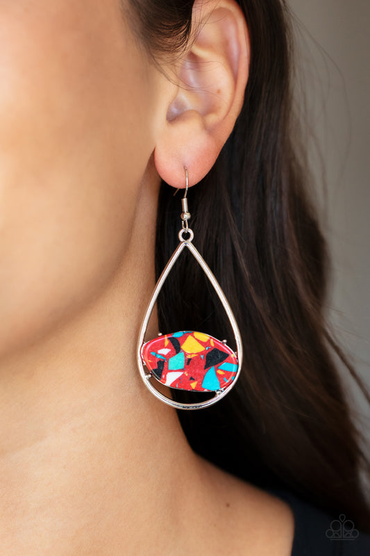 Paparazzi ​Tropical Terrazzo Red Earrings. Subscribe & Save. #P5SE-RDXX-169XX