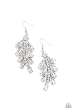 Load image into Gallery viewer, Paparazzi Ice Garden Gala - White Earring Leafy glamarous Earring Paparazzi Accessories
