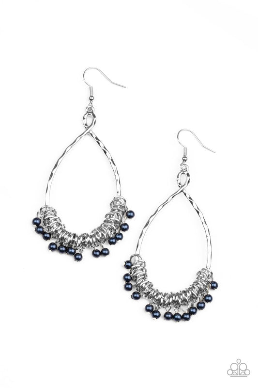 Wishing Well Wonder Blue Fishhook Earrings Paparazzi Accessories. #P5RE-BLXX-241XX. Free Shipping.