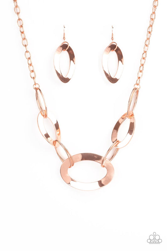 Paparazzi METALHEAD Count - Copper Statement Necklace. Subscribe & Save. #P2BA-CPSH-037XX