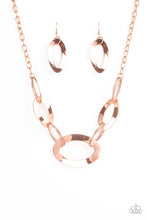 Load image into Gallery viewer, Paparazzi METALHEAD Count - Copper Statement Necklace. Subscribe &amp; Save. #P2BA-CPSH-037XX
