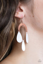 Load image into Gallery viewer, Atlantis Ambience Copper Earring Paparazzi Accessories. Subscribe &amp; Save. Half Moon, Tribal
