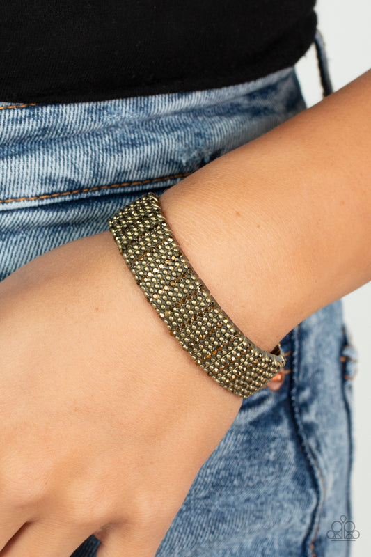 The GRIT Factor Brass Bracelet Paparazzi Accessories $5 Jewelry #P9RE-BRXX-118XX