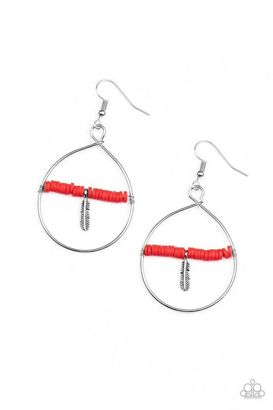 Paparazzi Free Bird Freedom Red Earrings. #P5SE-RDXX-165XX. Get Free Shipping. 