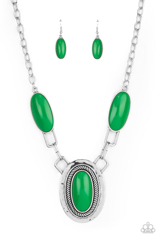 Paparazzi Count to TENACIOUS - Green necklace. Get Free Shipping!