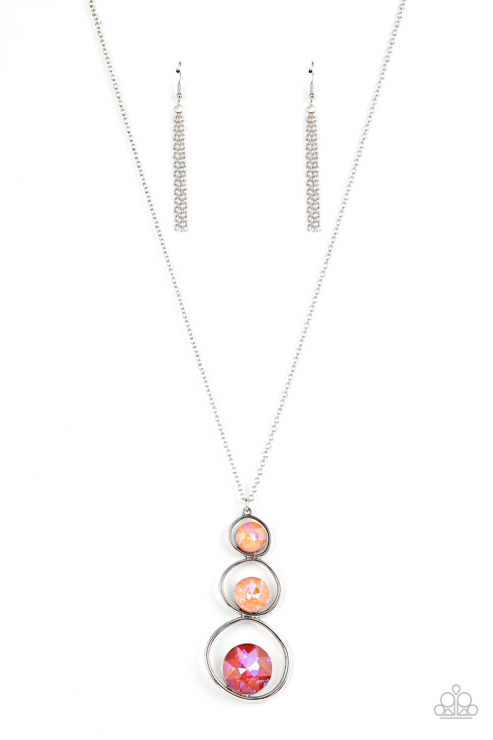 Celestial Courtier Orange Necklace Long Paparazzi Accessories. Get Free Shipping. #P2RE-OGXX-133XX