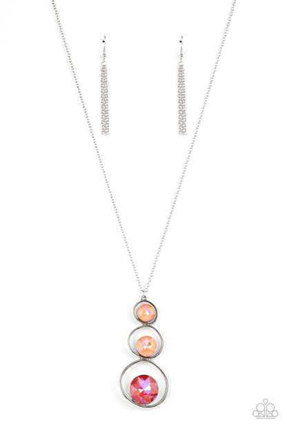 Celestial Courtier Orange Necklace Long Paparazzi Accessories. Get Free Shipping. #P2RE-OGXX-133XX