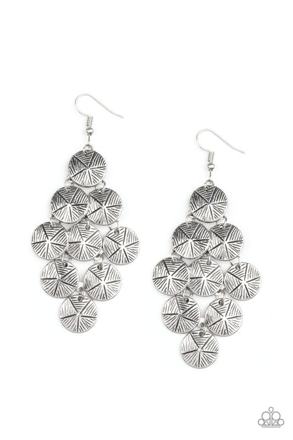 How CHIME Flies Silver Fringe Earrings Paparazzi Accessories. Free Shipping. 