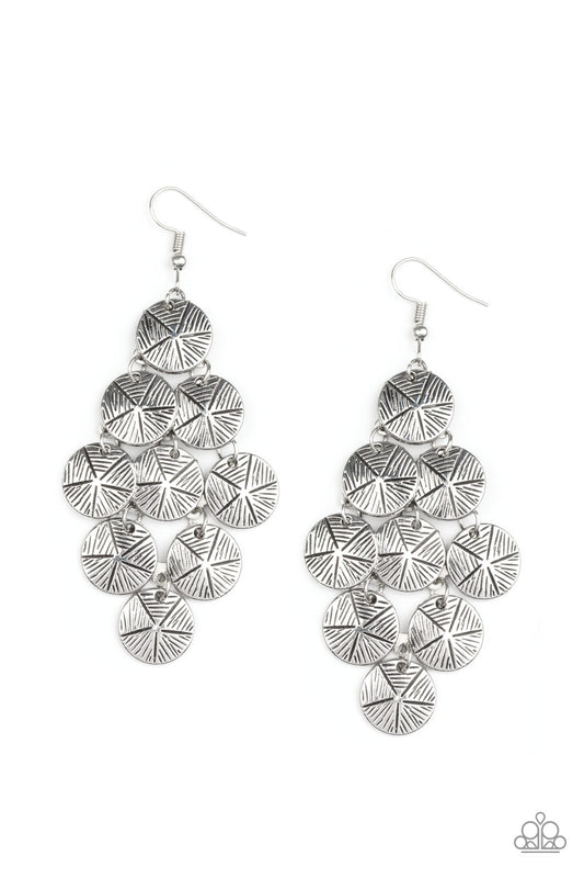 How CHIME Flies Silver Fringe Earrings Paparazzi Accessories. Free Shipping. 