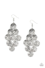 Load image into Gallery viewer, How CHIME Flies Silver Fringe Earrings Paparazzi Accessories. Free Shipping. 
