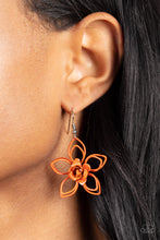 Load image into Gallery viewer, Botanical Bonanza Orange Floral Earrings Paparazzi Accessories. #P5WH-OGXX-163XX. Get Free Shipping
