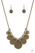 Load image into Gallery viewer, Paparazzi Indigenously Urban Brass Necklace with chunky brass beads. #P2ST-BRXX-102XX. free shipping
