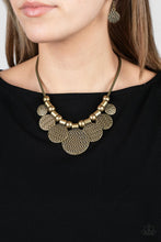 Load image into Gallery viewer, Indigenously Urban Brass Necklace Paparazzi Accessories. #P2ST-BRXX-102XX
