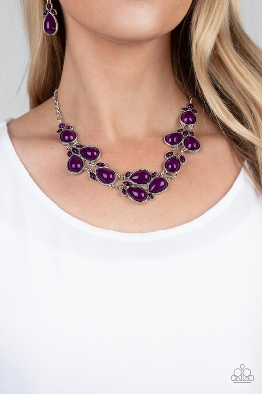 Paparazzi Botanical Banquet - Purple Necklace $5 Jewelry. Get Free Shipping. #P2ST-PRXX-129XX