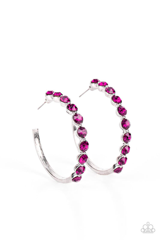 Paparazzi Photo Finish Pink Earrings for Women. $5 Jewelry. #P5HO-PKXX-035XX. Ships Free