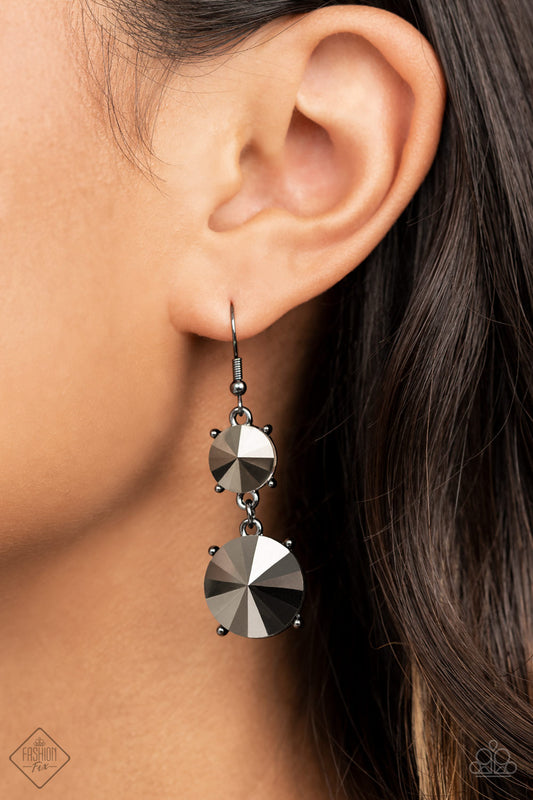 Sizzling Showcase - Black Earrings Paparazzi Accessories