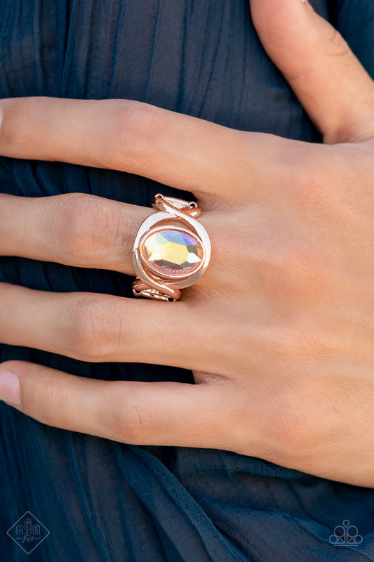 Mystical Treasure - Rose Gold Ring Paparazzi Accessories