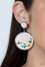 Load image into Gallery viewer, Embroidered Gardens Multi Embroidered Floral Earrings Paparazzi Accessories. Subscribe &amp; Save.
