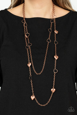 Paparazzi Chicly Cupid - Copper Necklace #P2WH-CPXX-174XX