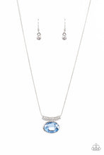 Load image into Gallery viewer, Pristinely Prestigious Blue Necklace Paparazzi $5 Jewelry. Blue Gem Dainty Necklace
