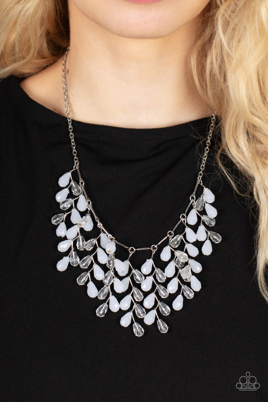 Paparazzi Garden Fairytale White Cystal Necklace #P2ST-WTXX-102XX $5 Accessories. Ships Free