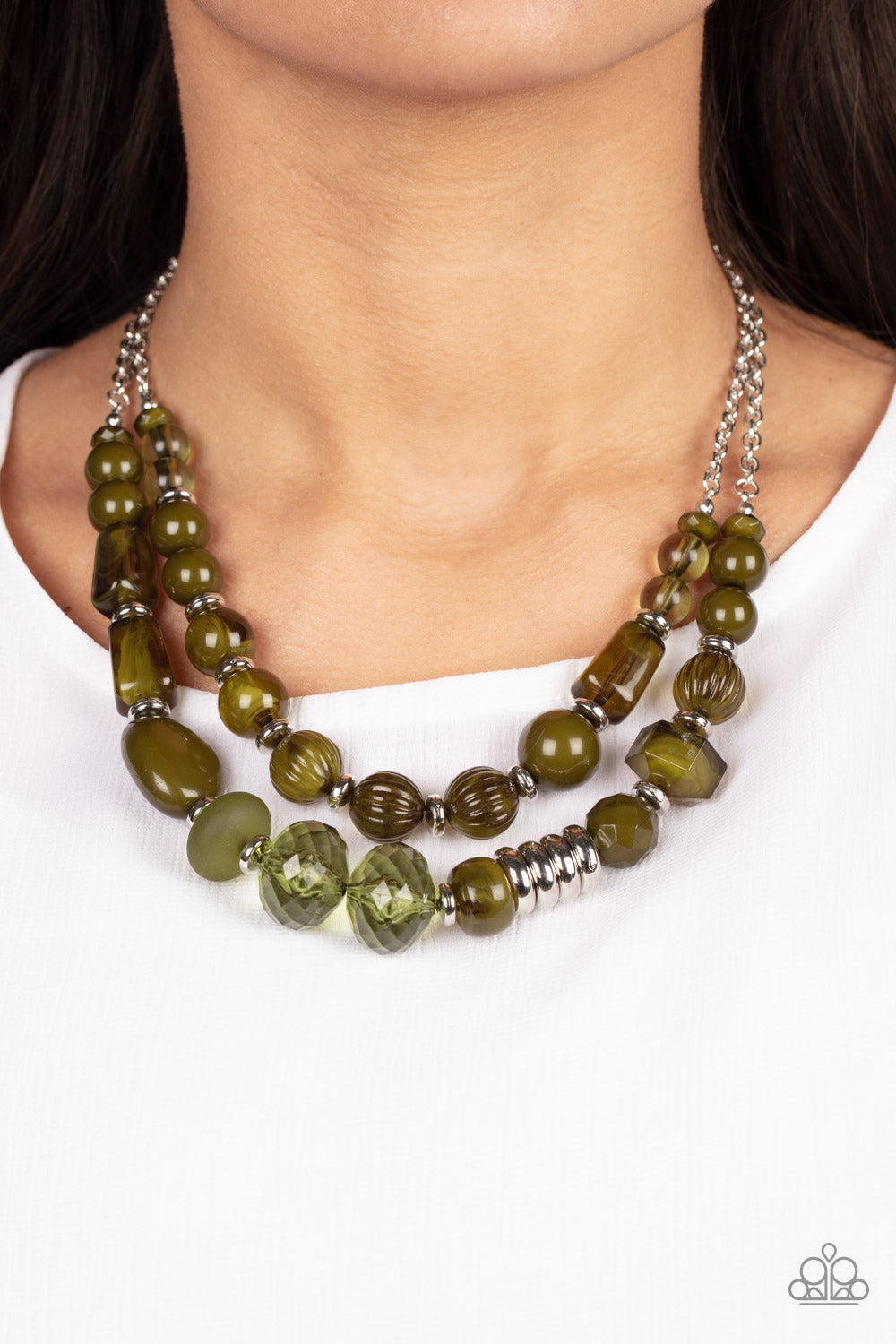 Paparazzi Pina Colada Paradise Green Necklace $5 Jewelry #P2ST-GRXX-098XX. Free Shipping!