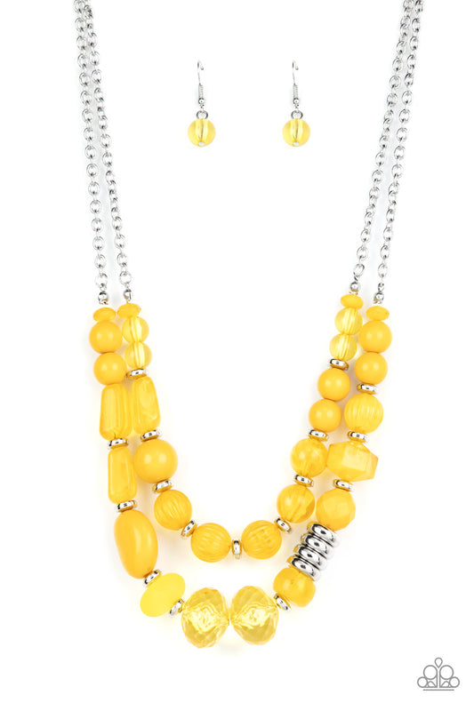 Paparazzi Pina Colada Paradise - Yellow Necklace #P2ST-YWXX-080XX
