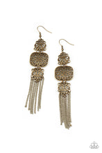 Load image into Gallery viewer, Paparazzi Eastern Elegance Brass Earrings. Subscribe &amp; Save. #P5ST-BRXX-016XX. Fringe Earring
