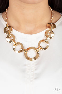 Paparazzi Mechanical Masterpiece - Gold Necklace. Subscribe & Save. #P2ST-GDXX-122XX