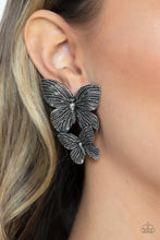Load image into Gallery viewer, Paparazzi Blushing Butterflies - Silver Earrings. #P5PO-SVXX-223XX. Subscribe &amp; Save
