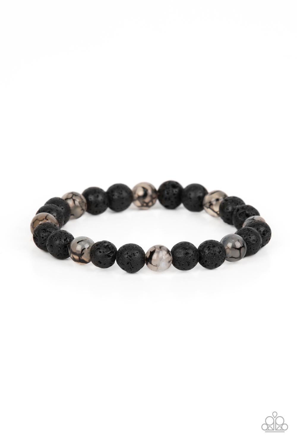 Molten Mogul Black Lava Rock Stretchy Bracelet Paparazzi Accessories. Subscribe & Save.