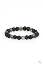 Load image into Gallery viewer, Molten Mogul Black Lava Rock Stretchy Bracelet Paparazzi Accessories. Subscribe &amp; Save.

