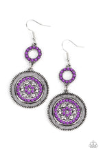 Load image into Gallery viewer, Meadow Mantra Purple Earrings Paparazzi Accessories. Subscribe &amp; Save. #P5WH-PRXX-242XX
