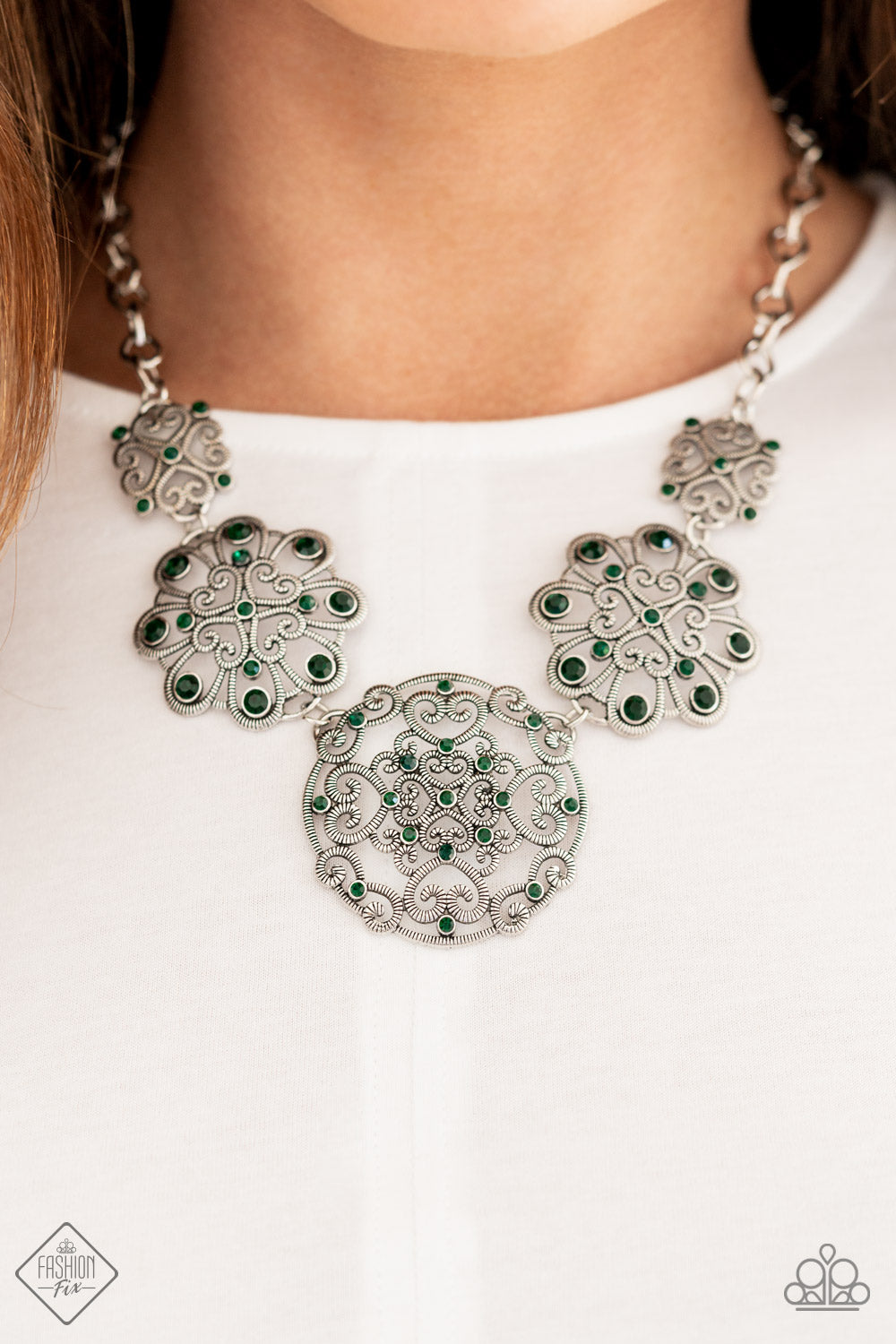 Royally Romantic - Green Necklace Paparazzi Accessories