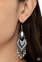 Load image into Gallery viewer, Dearly Debonair White Earrings Paparazzi Accessories. Get Free Shipping. #P5SE-WTXX-168XX
