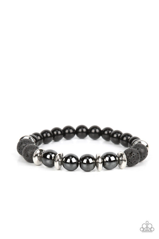Paparazzi Mega Metamorphic - Black Urban Stretchy Bracelet. Get Free Shipping! #P9SE-URBK-531XX
