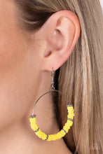 Load image into Gallery viewer, Paparazzi Loudly Layered Yellow Earrings. Get Free Shipping. #P5SE-YWXX-162XX
